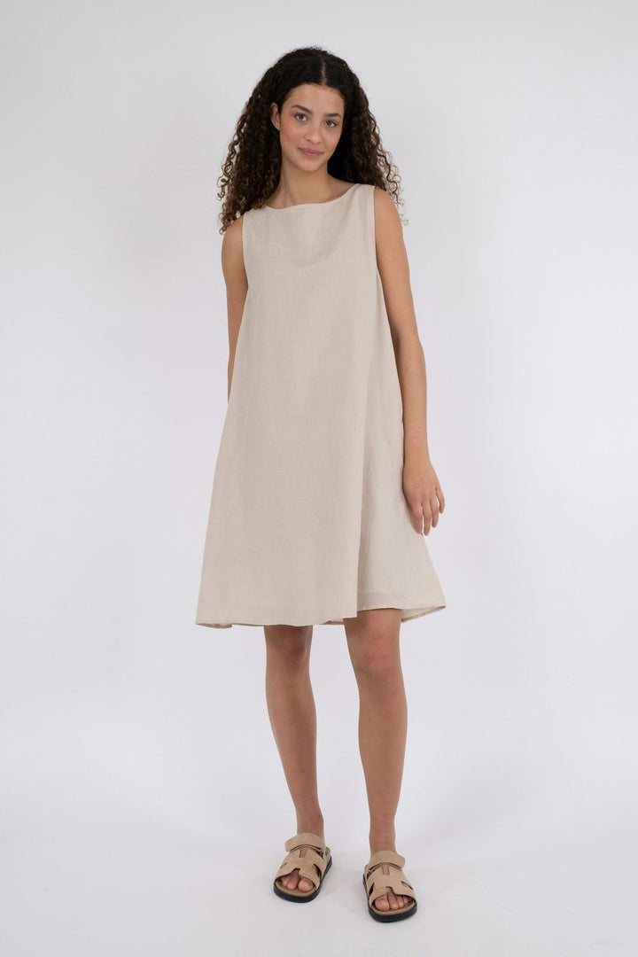 Neo Noir - Vallie Linen Dress - Sand