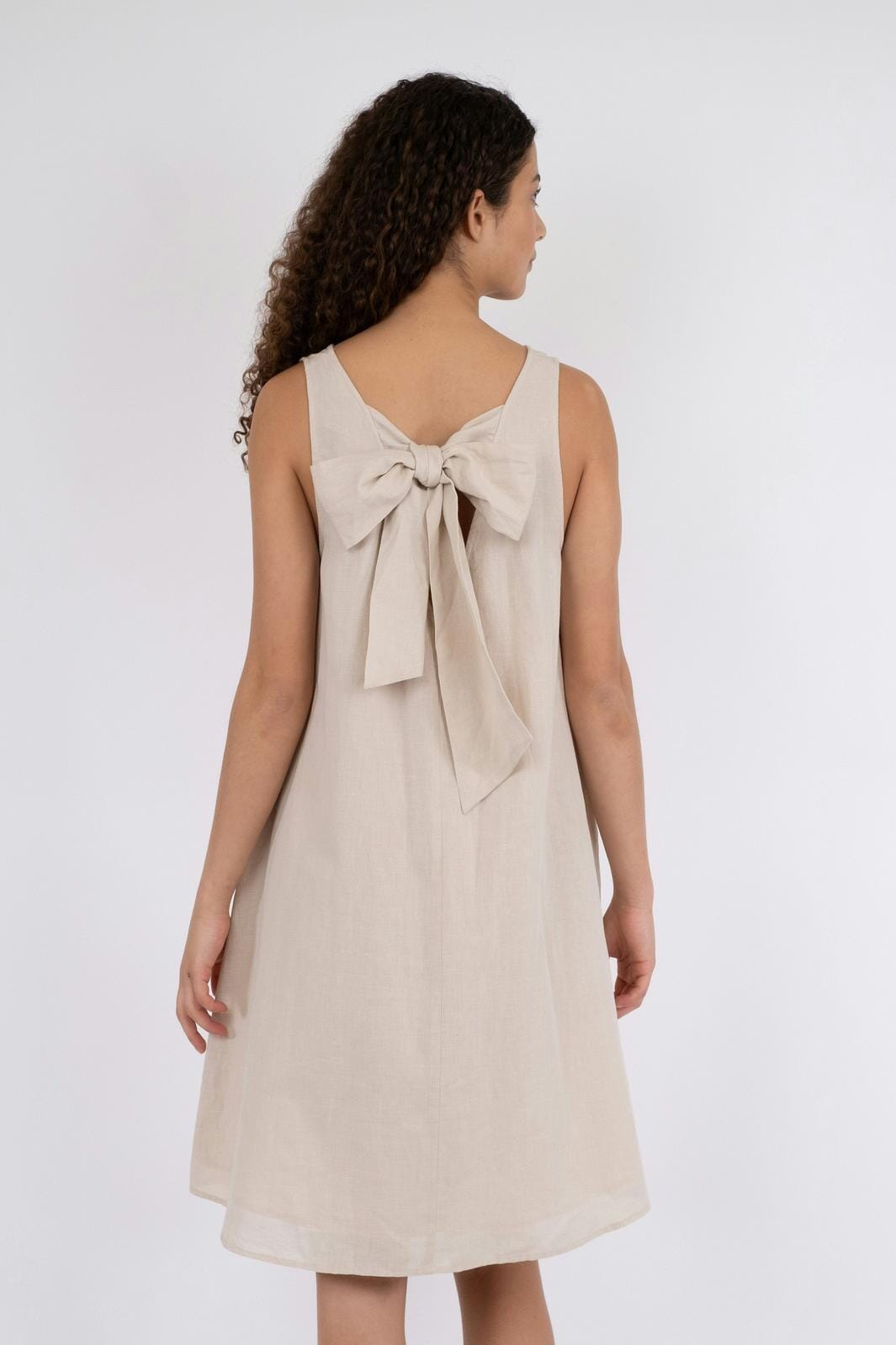 Neo Noir - Vallie Linen Dress - Sand