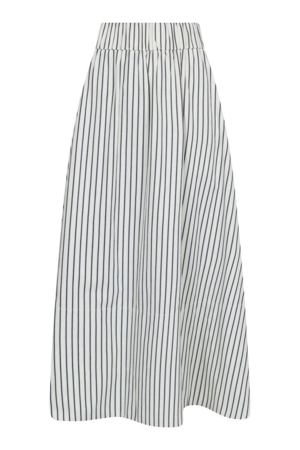 Forudbestilling - Neo Noir - Yara Long Stripe Skirt - Creme Nederdele 