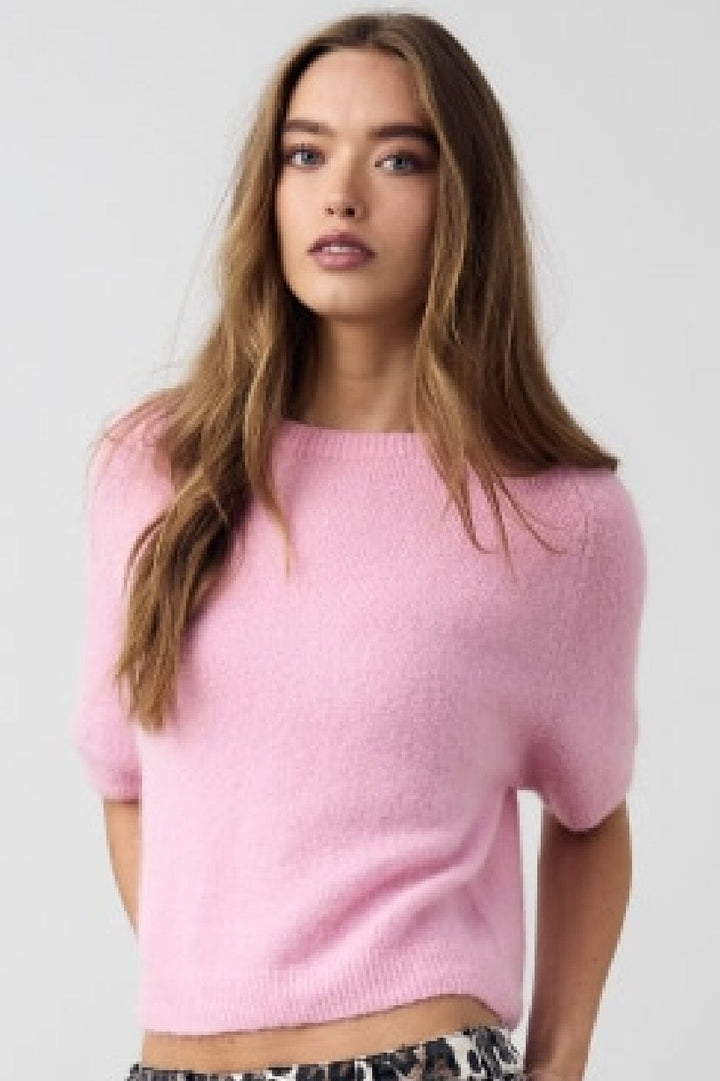 Forudbestilling - Noella - Lane Knit - 1279 Baby Pink Strikbluser 