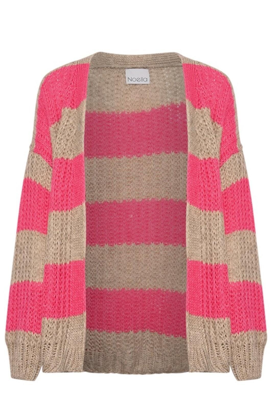 Forudbestilling - Noella - Lily Knit Cardigan - 1302 Clementine Stripe Cardigans 