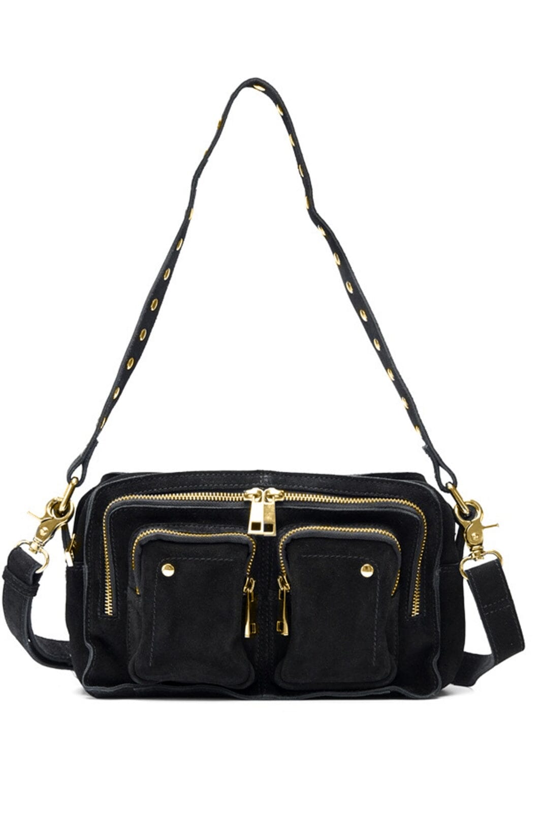 Núnoo - Ellie Suede W. Gold - Black