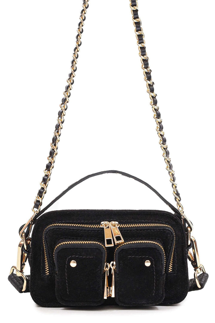 Núnoo - Helena Chain Suede W. Gold 71448401 - Black