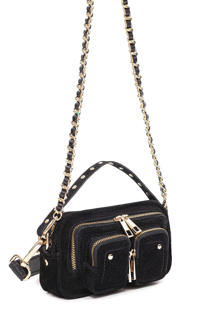 Núnoo - Helena Chain Suede W. Gold 71448401 - Black