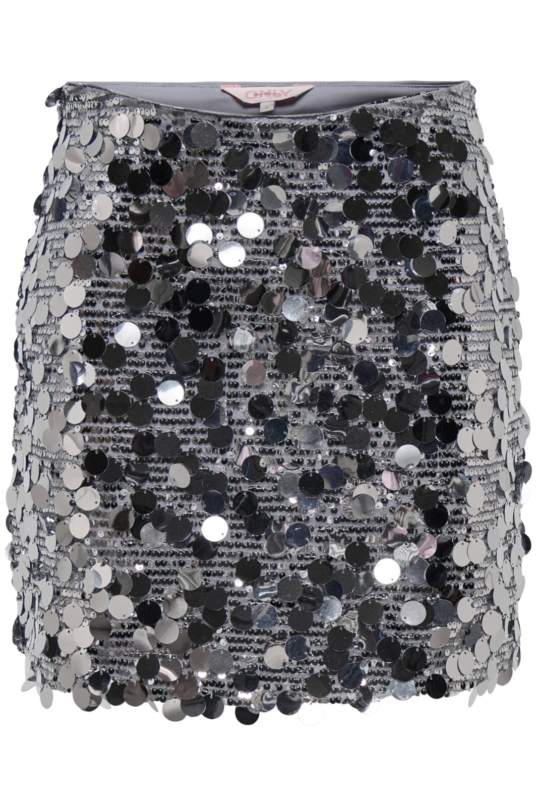 Forudbestilling - Only - Onljadel Sequins Skirt - 4732778 Silver W Silver Sequins