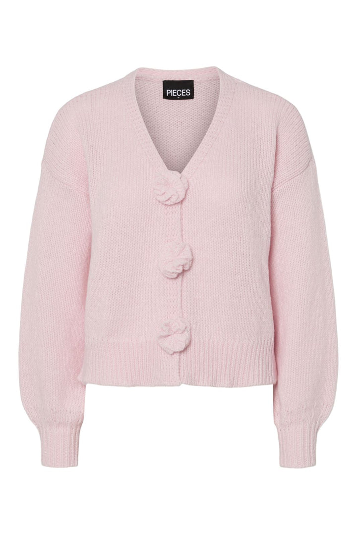 Pieces - Pcfatima Ls Knit Cardigan Fsy - 4748211 Pink-A-Boo