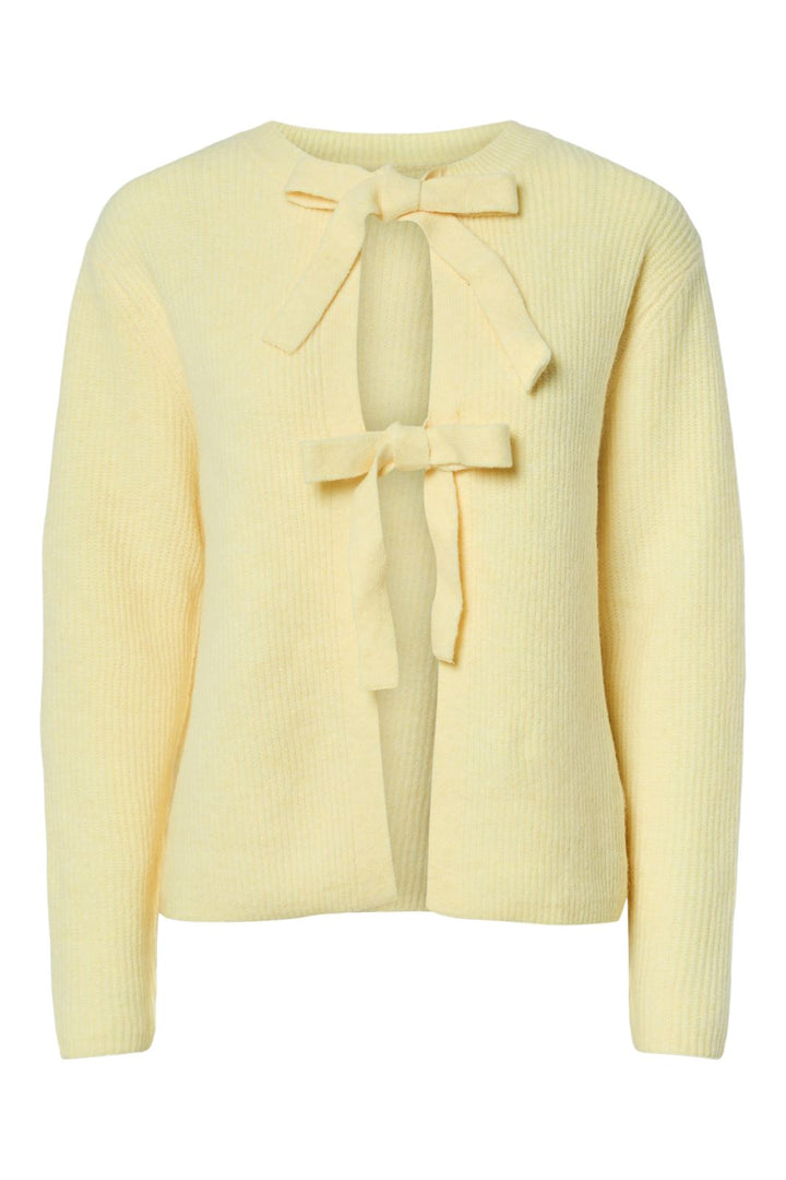 Forudbestilling - Pieces - Pcsilly Ls Rev Tie Knit - 4798140 Pale Banana Melange