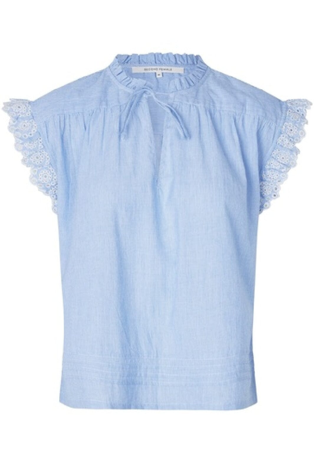 Second Female - Laure Top 59713 - Light Blue Stripe