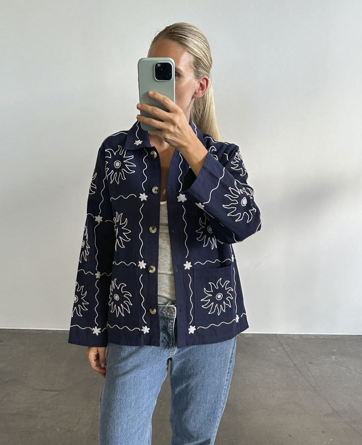 Forudbestilling - Sissel Edelbo - My Jacket SE 1523 - Navy Sun Jakker 