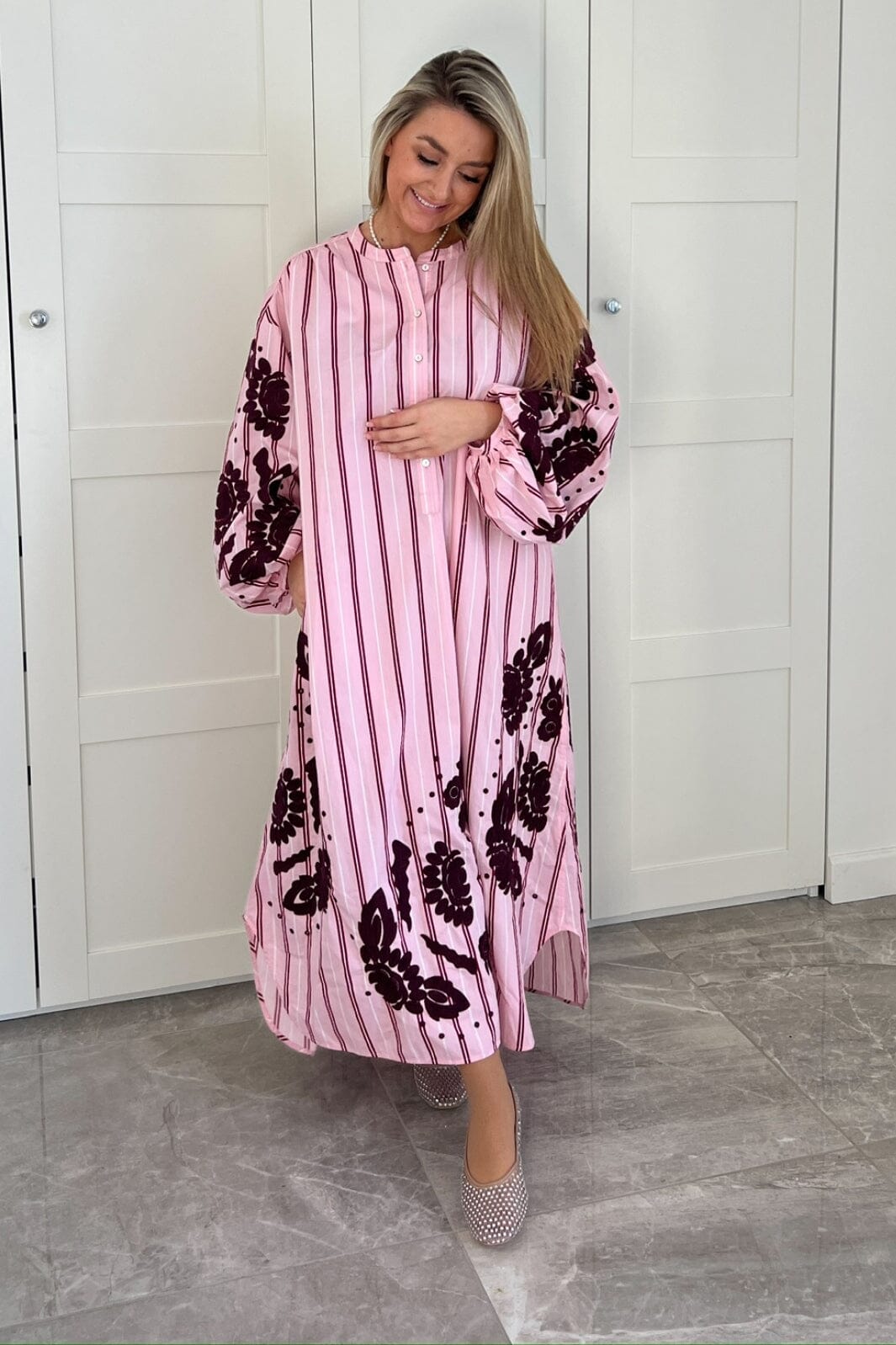 Forudbestilling - Sissel Edelbo x Molly&My - Rikke Dress SE 1648 - Rose Stripes Kjoler 