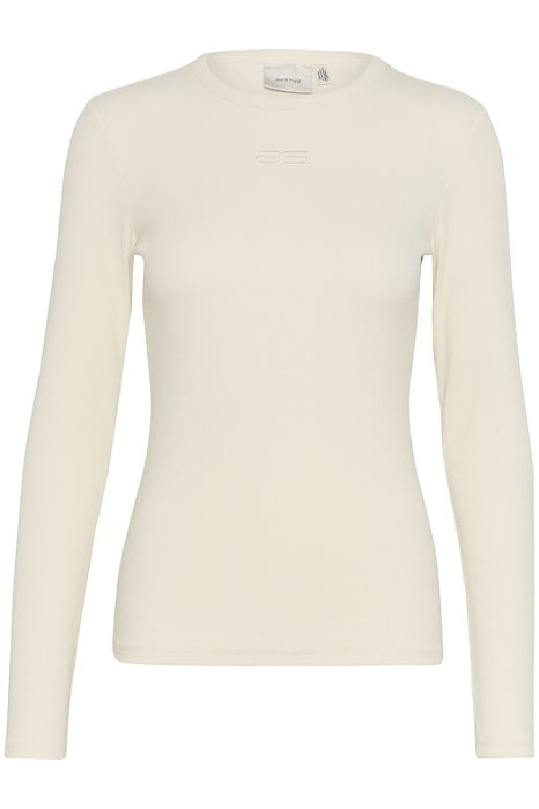 Gestuz - Drewgz Ls Logo Top - 124300 White Onyx