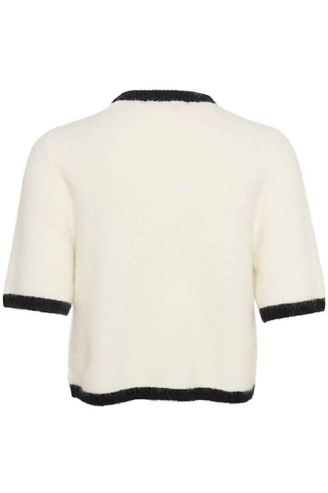 Gestuz - Gzalpha Contrast Cardigan - 107835 Ivory/Black Comb