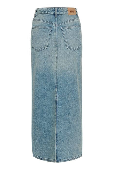 Gestuz - Gzzorah Long Skirt - 104609 Mid Blue Washed Nederdele 