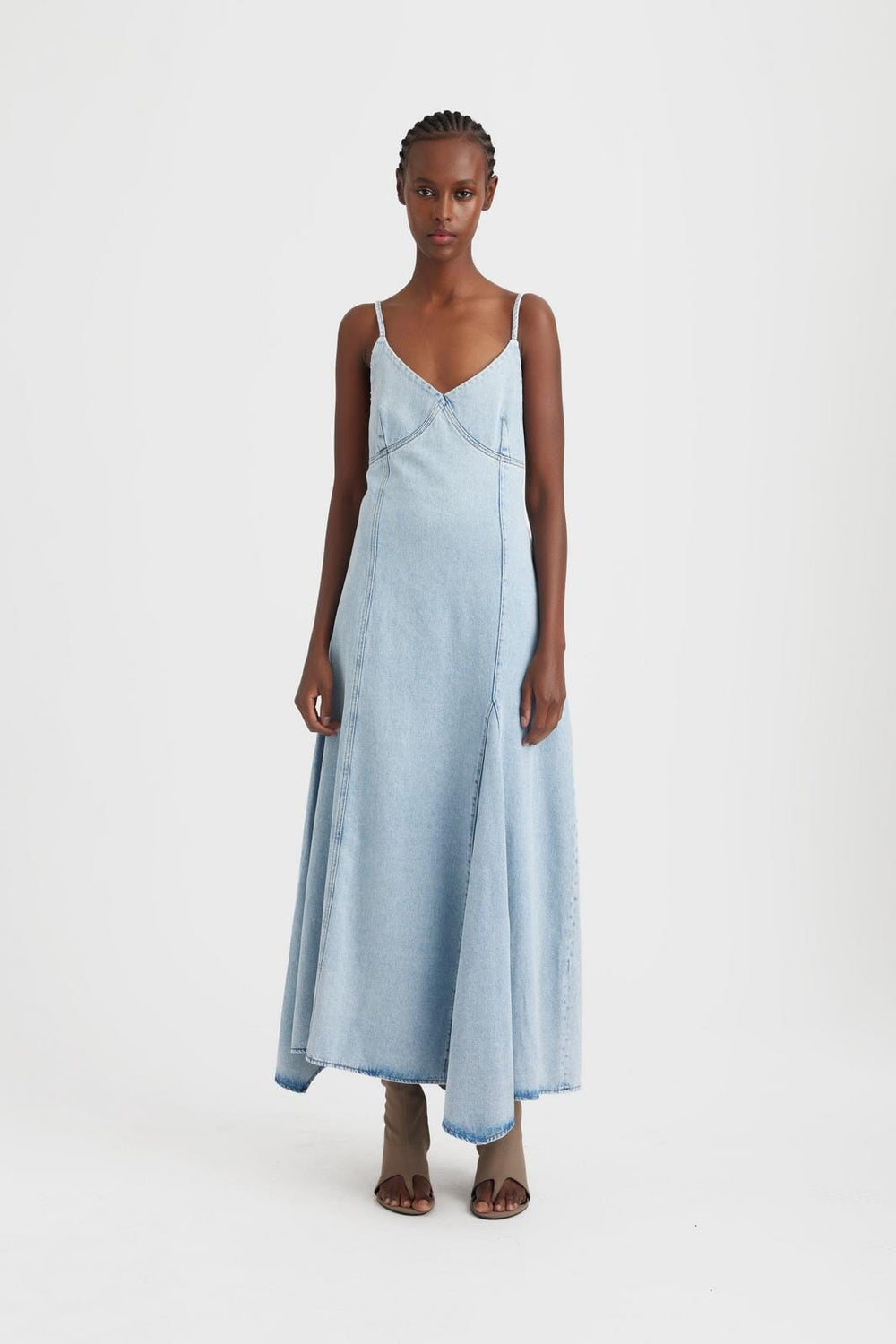 Gestuz - KailaGZ sl long dress - Light blue washed Kjoler 