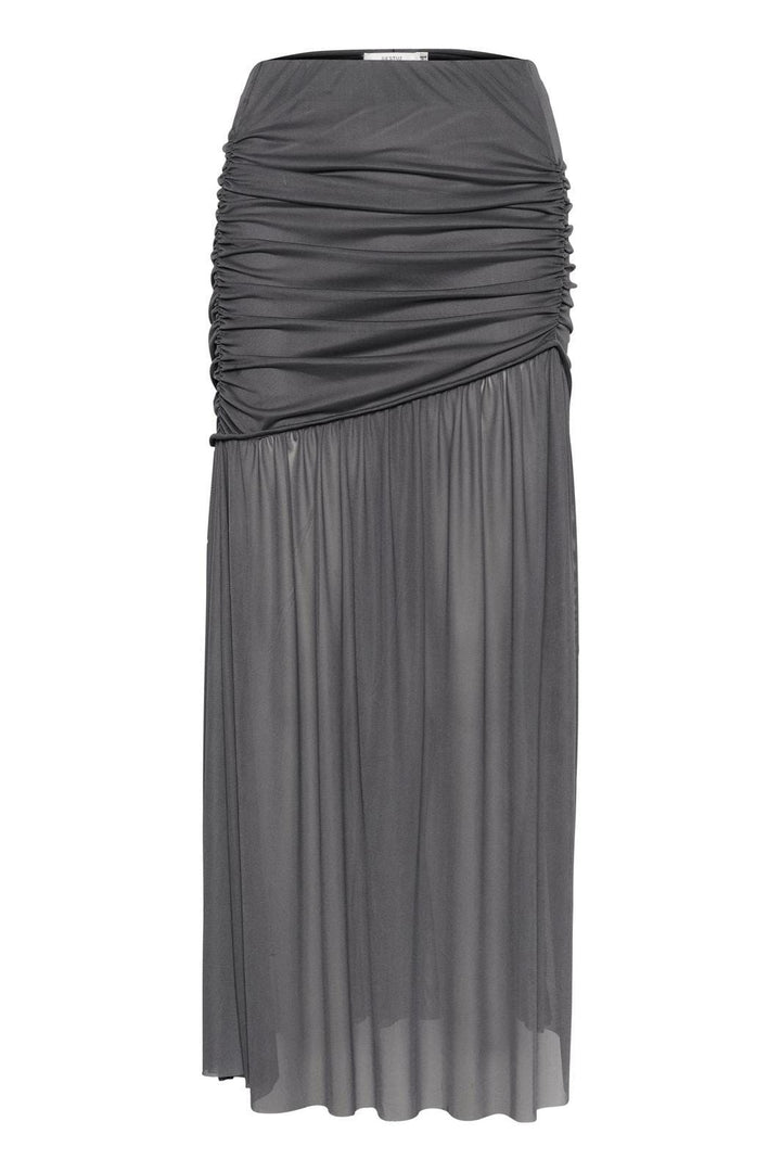 Gestuz - Messigz Long Skirt - 190203 Gray Pinstripe Nederdele 