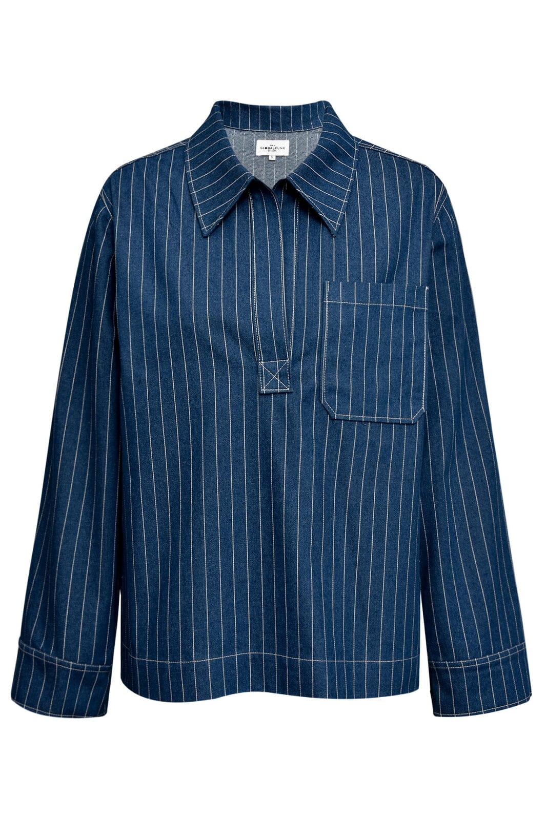 Global Funk - Maitana-G - P53 Blue Stripe Skjorter 