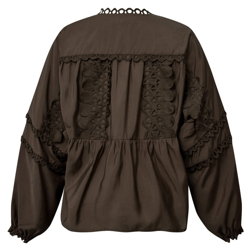 Gossia - Kaiago Lace Blouse - Coffee Bluser 