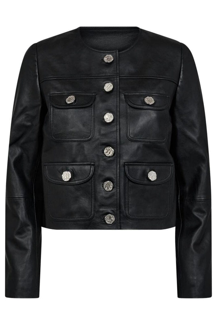 Haute L'Amitié - Cocktail Leather Jacket HL10008 - Black