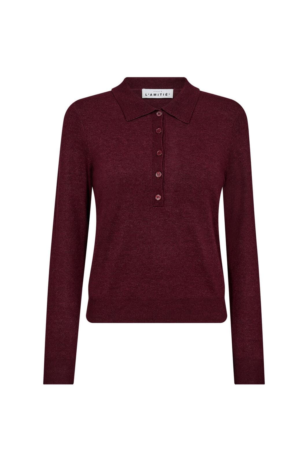 Haute L'Amitié - Premiere Ls Polo Knit HL10004 - Amarone