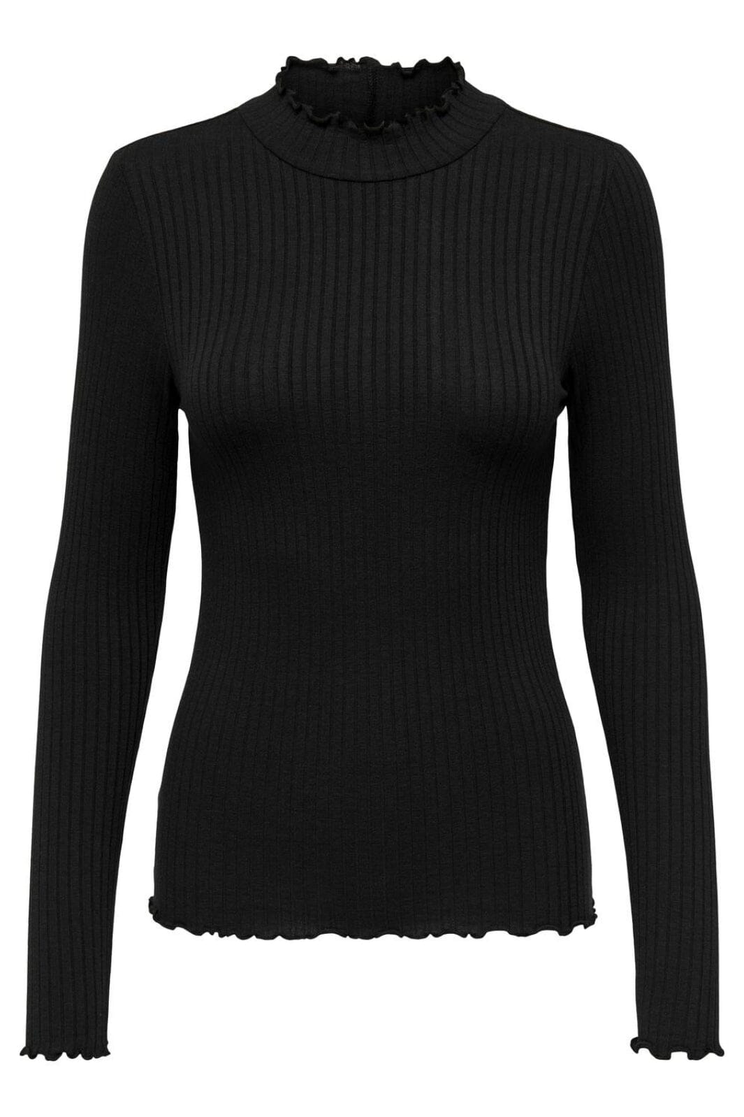 Jdy - Jdyfransiska Life L/S Hi-Nck Top Jr - 3600771 Black Bluser 