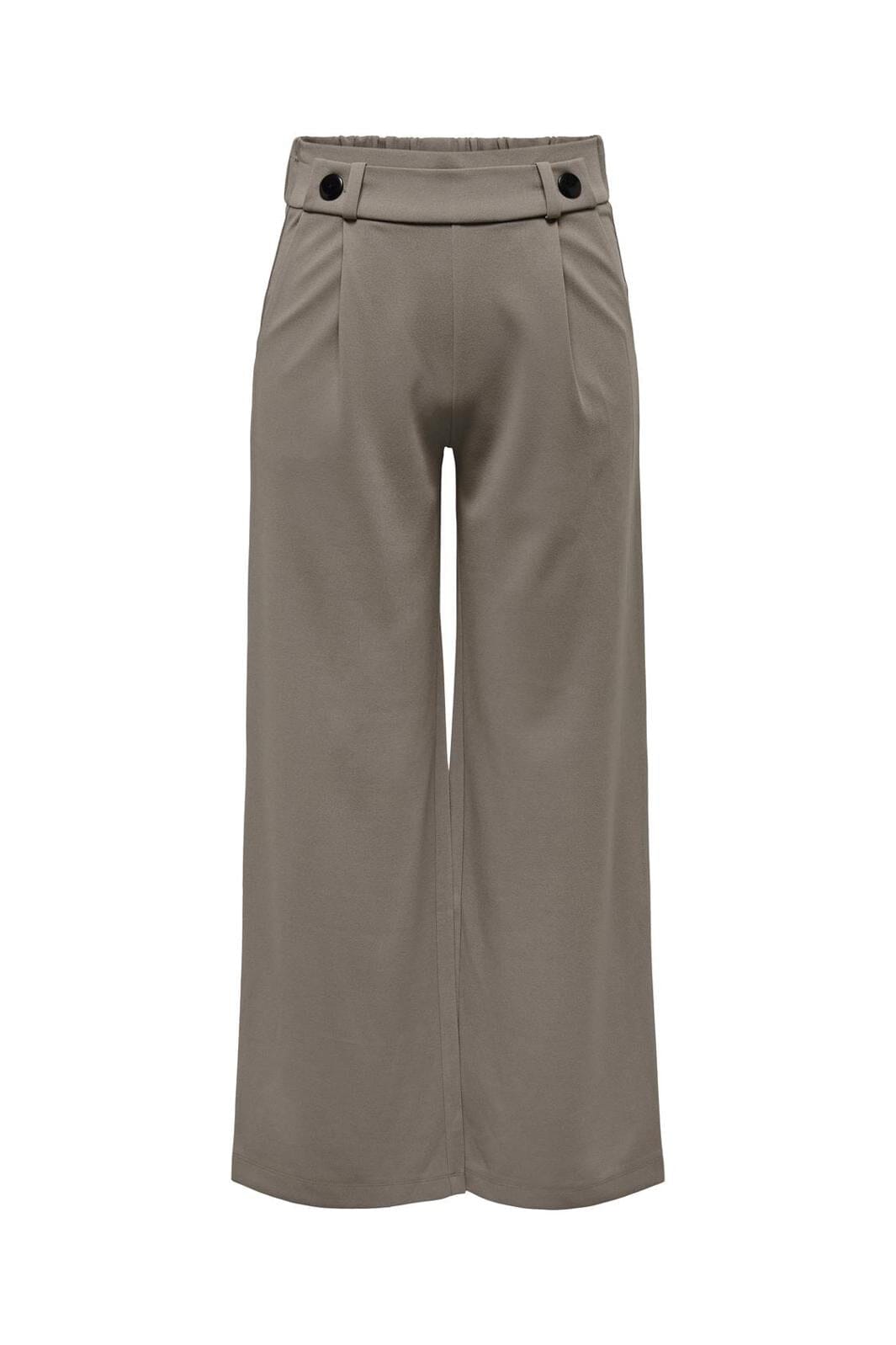 Jdy - Jdygeggo New Long Pant - 3722977 Driftwood Black Buttons