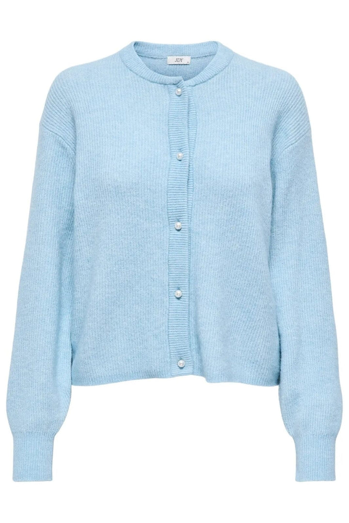 JDY - Jdylumi Life L/S Button Cardiga Knt - 4852269 Aquamarine Melange