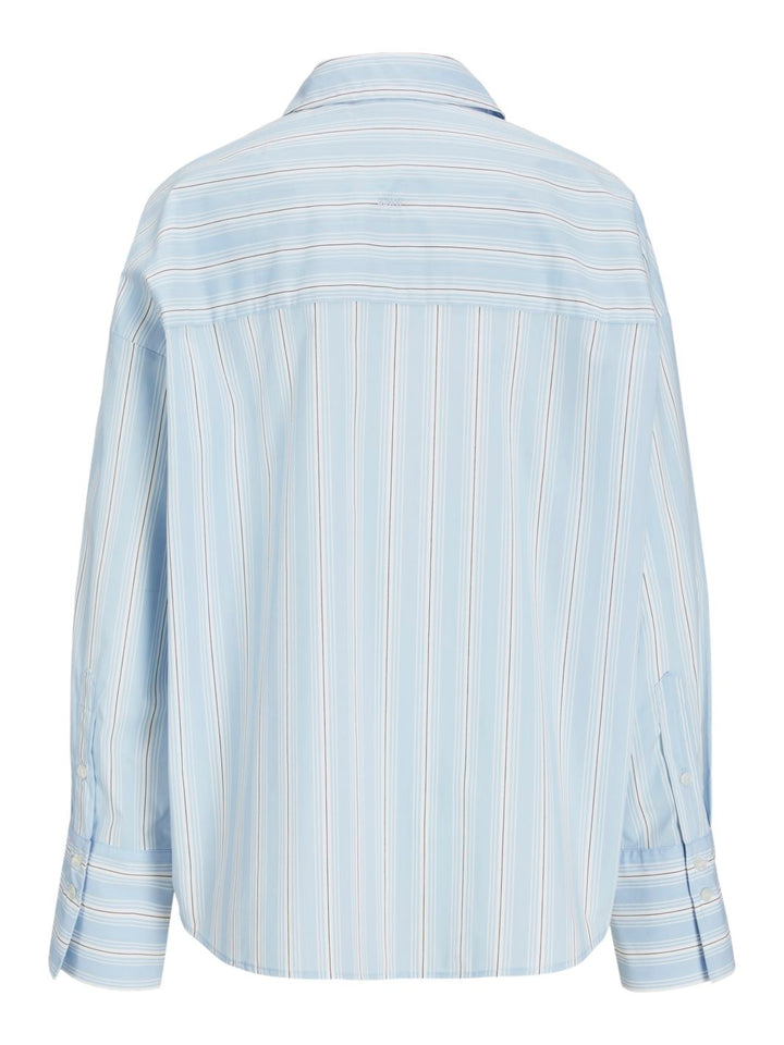 Jjxx - Jxava Poplin Ls O-Size Pock Shirt Ln - 4652390 Cashmere Blue Striped