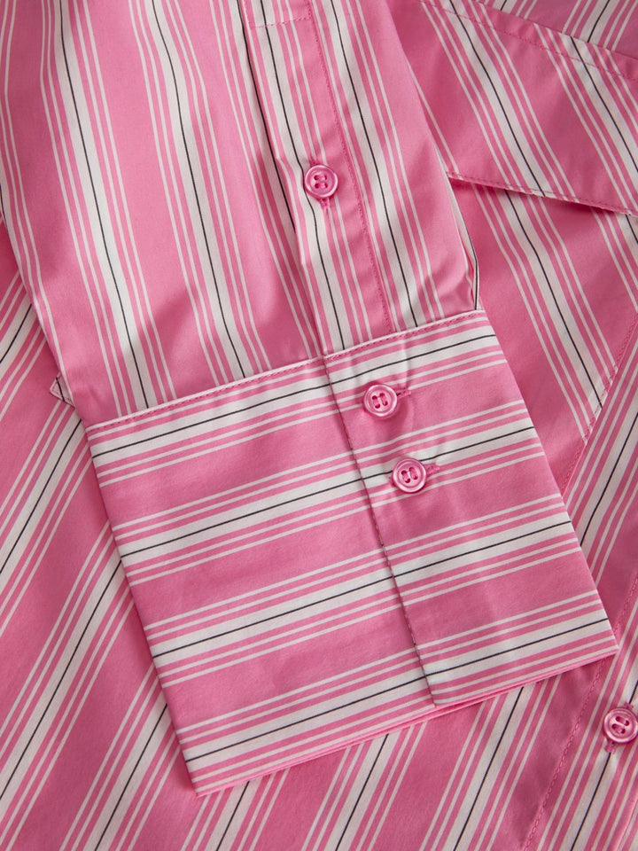 Jjxx - Jxava Poplin Ls O-Size Pock Shirt Ln - 4652391 Morning Glory Striped