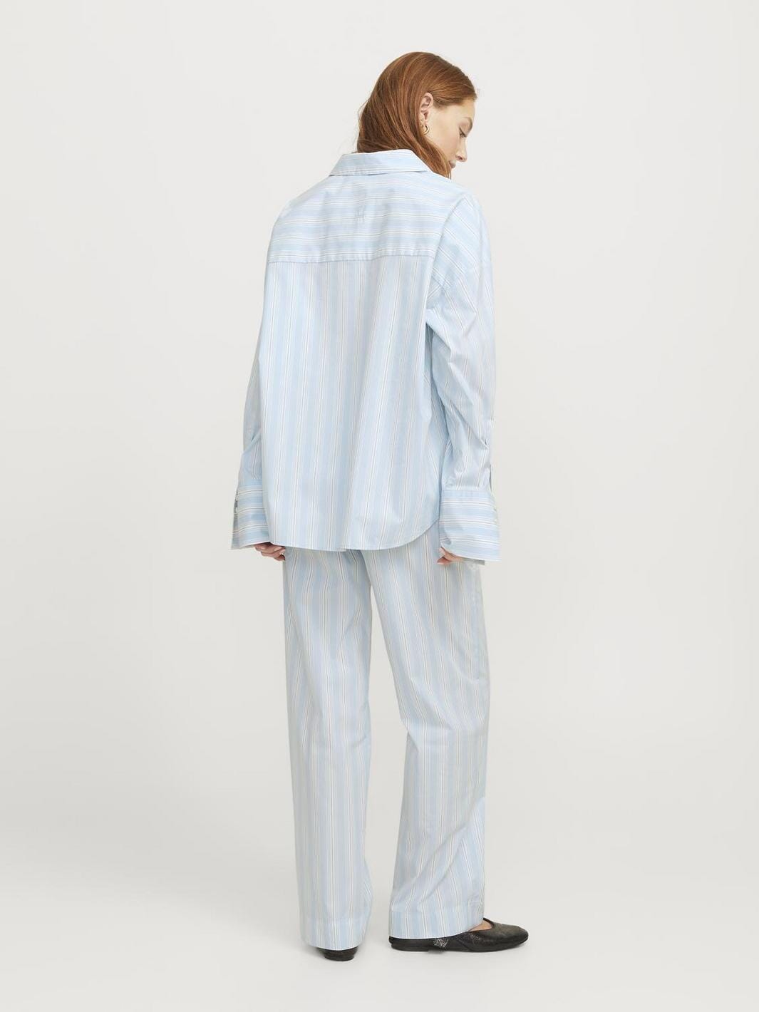 Jjxx - Jxava Poplin Pant Ln - 4651991 Cashmere Blue Striped