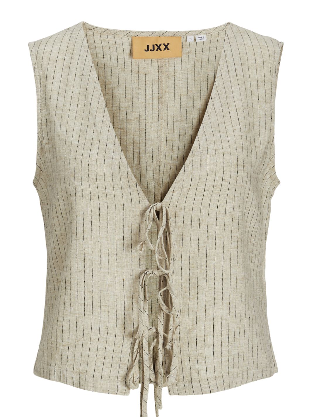 Jjxx - Jxbreeze Summer Sl Vest - 4652947 Feather Gray Pinstriped