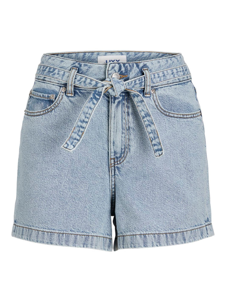 Jjxx - Jxcelen Paperbag Denim Shorts - 4653832 Light Blue Denim