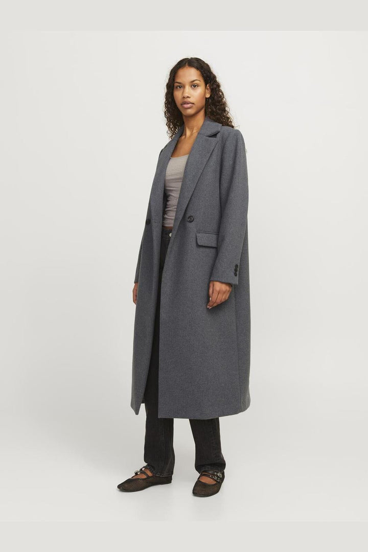 Jjxx - Jxelisa Long Wool Blend Coat 12258930 - 4521685 - Medium Grey Melange