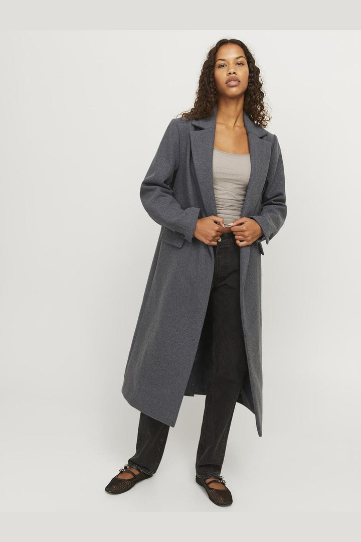 Jjxx - Jxelisa Long Wool Blend Coat 12258930 - 4521685 - Medium Grey Melange