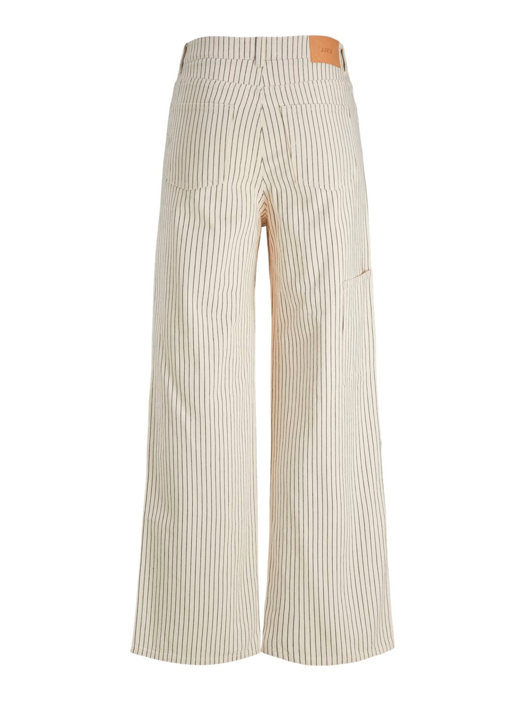 Jjxx - Jxmaddy Tokyo Pant - 4705104 Blanc De Blanc Black Pinstripe