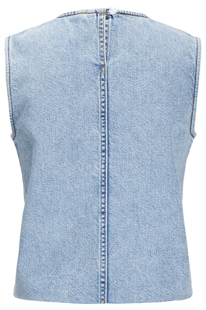 Jjxx - Jxmaggie Cut Off Denim Top - 4650241 Light Blue Denim