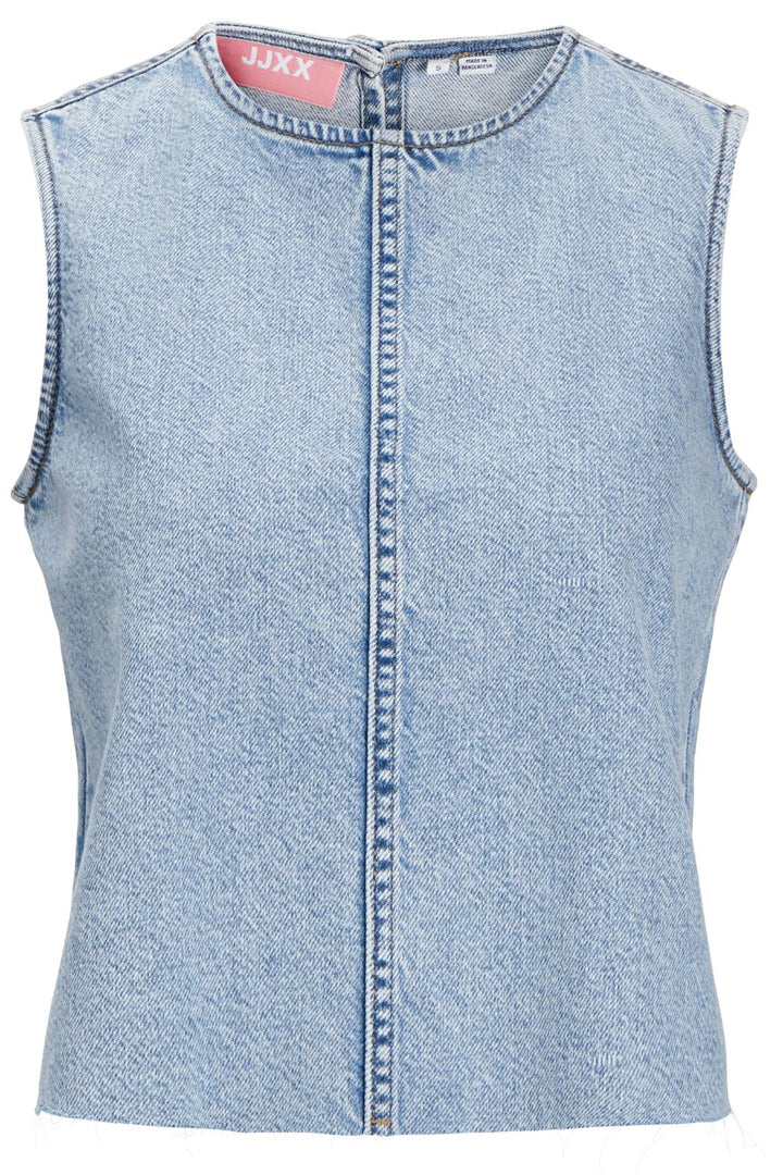 Jjxx - Jxmaggie Cut Off Denim Top - 4650241 Light Blue Denim