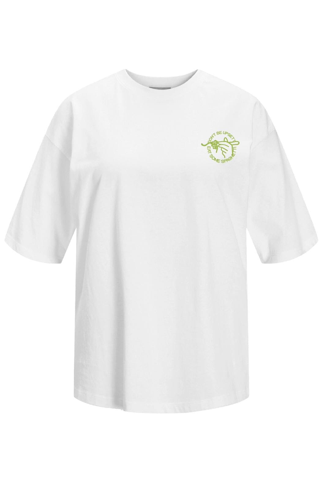 Jjxx - Jxmillow Loose Ss Tee - 4764224 Bright White Spaghetti/Green