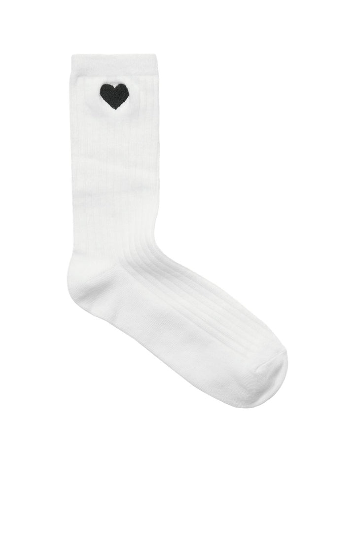 Jjxx - Jxreese Embroidery Sock 3-Pack Acc - 4747117 White W. Ribbon/Heart/Eightball