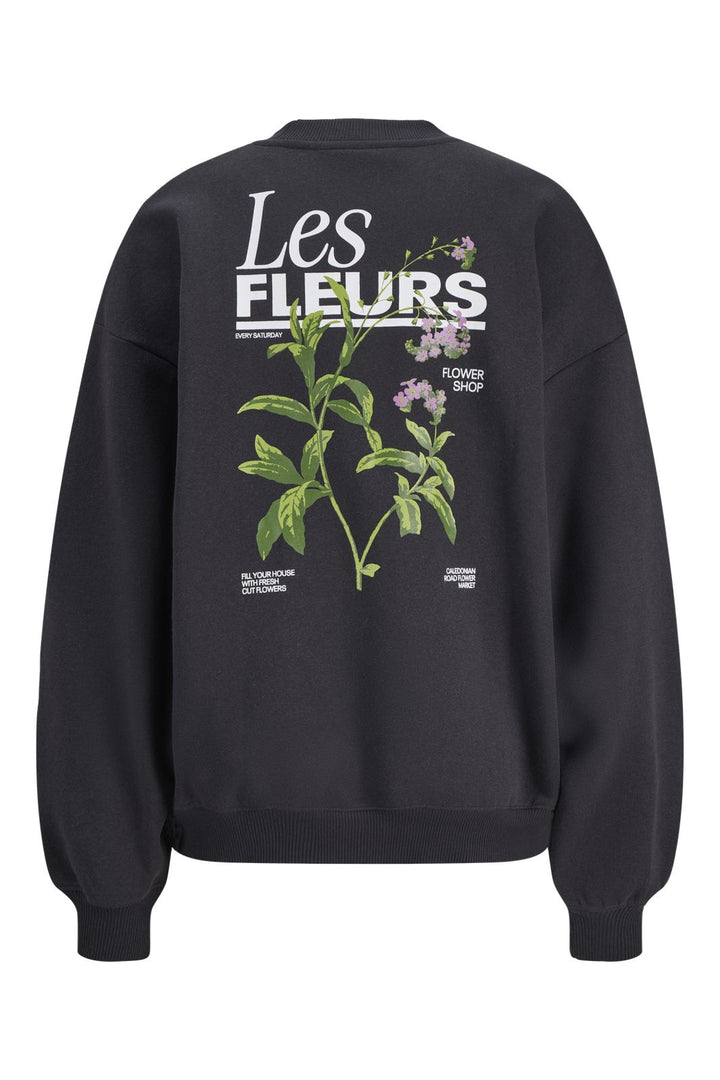 Jjxx - Jxsandra Loose Ls Crew Sweat Cphfw - 4883878 Phantom Les Fleurs