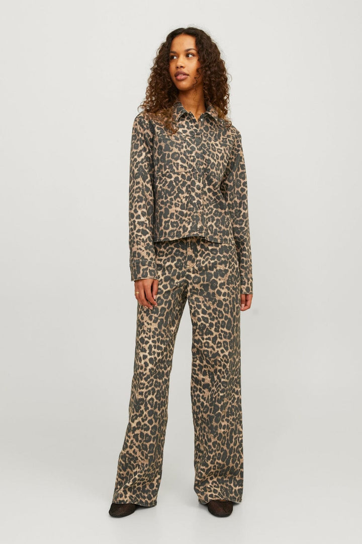 Jjxx - Jxsarah Tokyo Leo Wide Pant - 4702530 Cornstalk Leopard