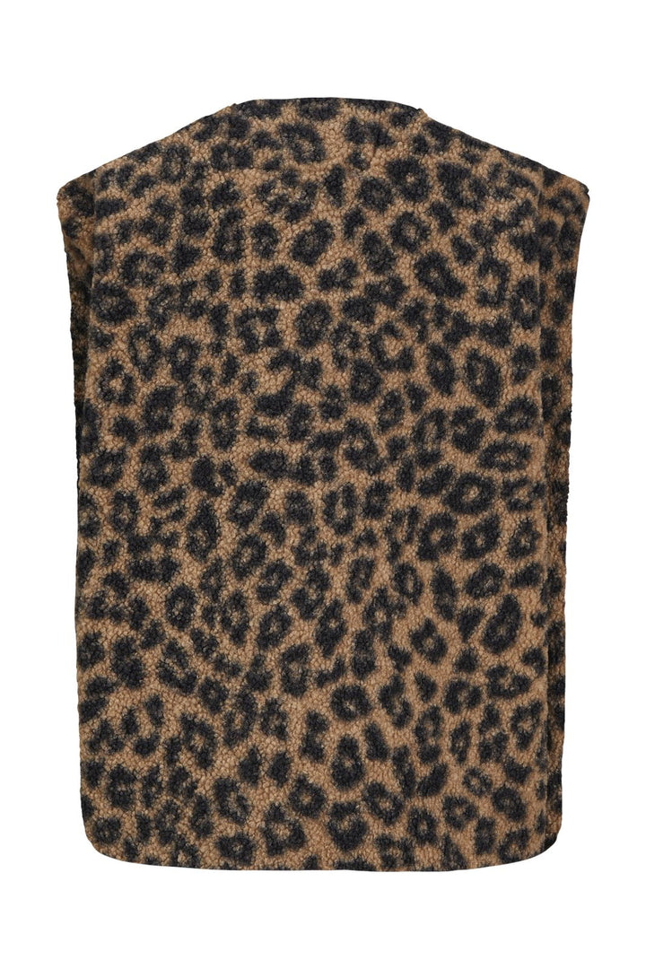 Jjxx - Jxvera Teddy Vest - 4733590 Cornstalk Leopard