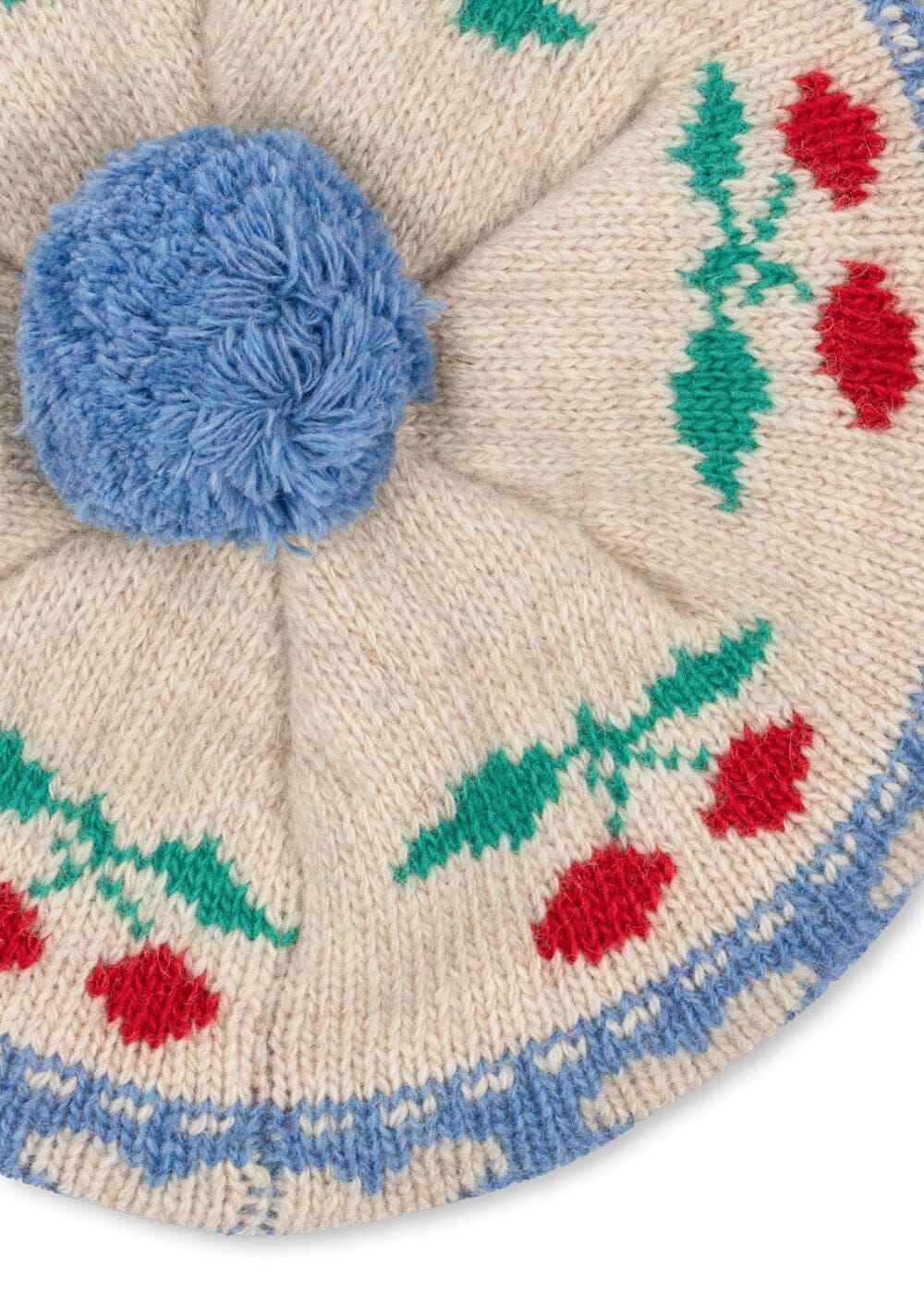 Konges Sløjd - Belou Knit Beret - Cherry Stripe Huer 