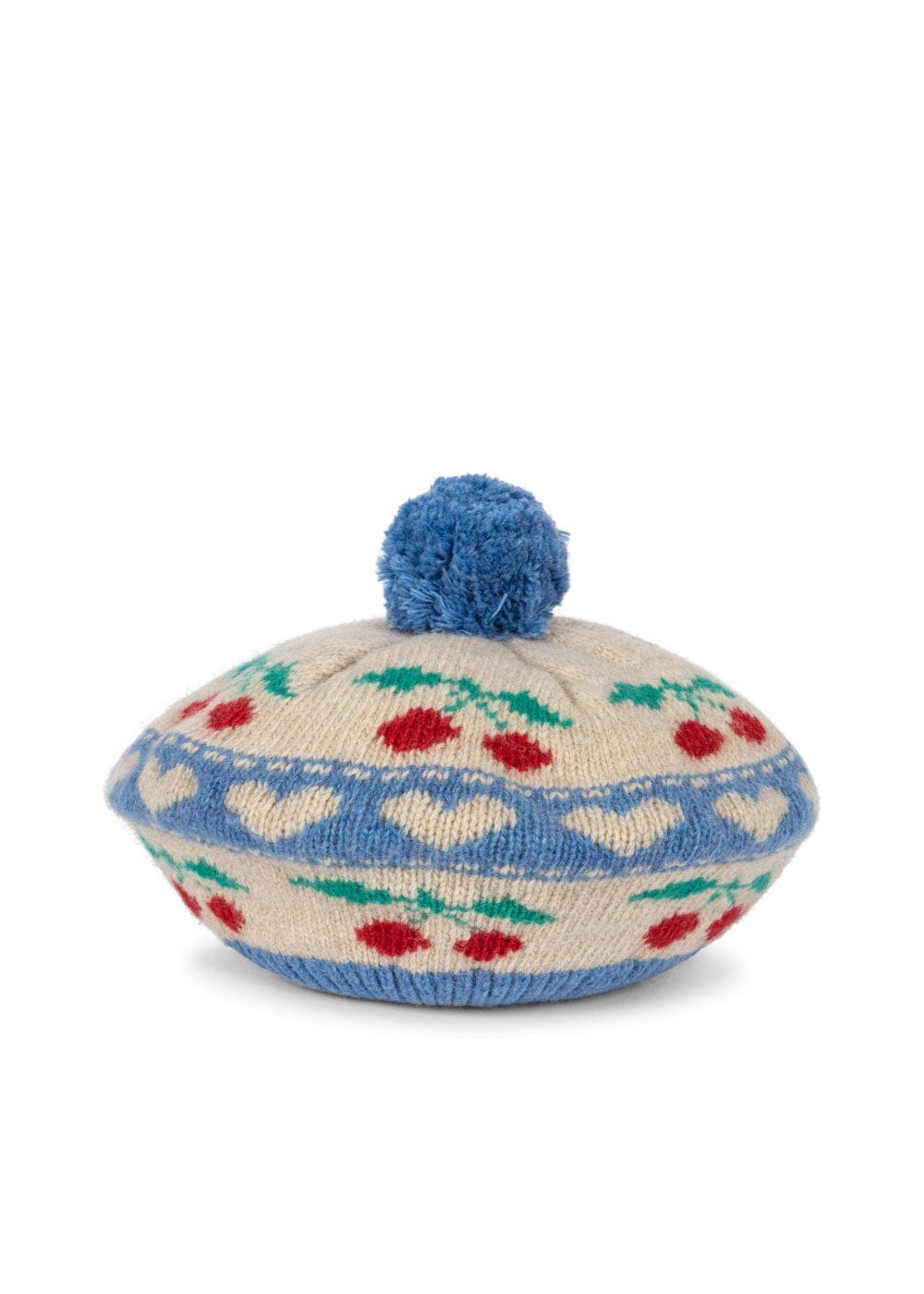 Konges Sløjd - Belou Knit Beret - Cherry Stripe Huer 