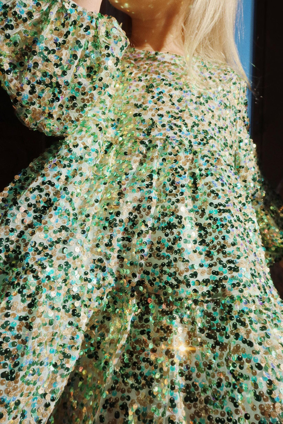 Konges Sløjd - Lila Sequins Dress - Green Kjoler 