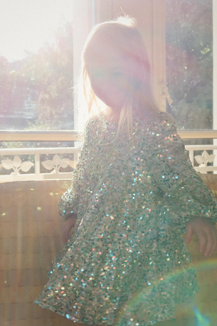 Konges Sløjd - Lila Sequins Dress - Green Kjoler 