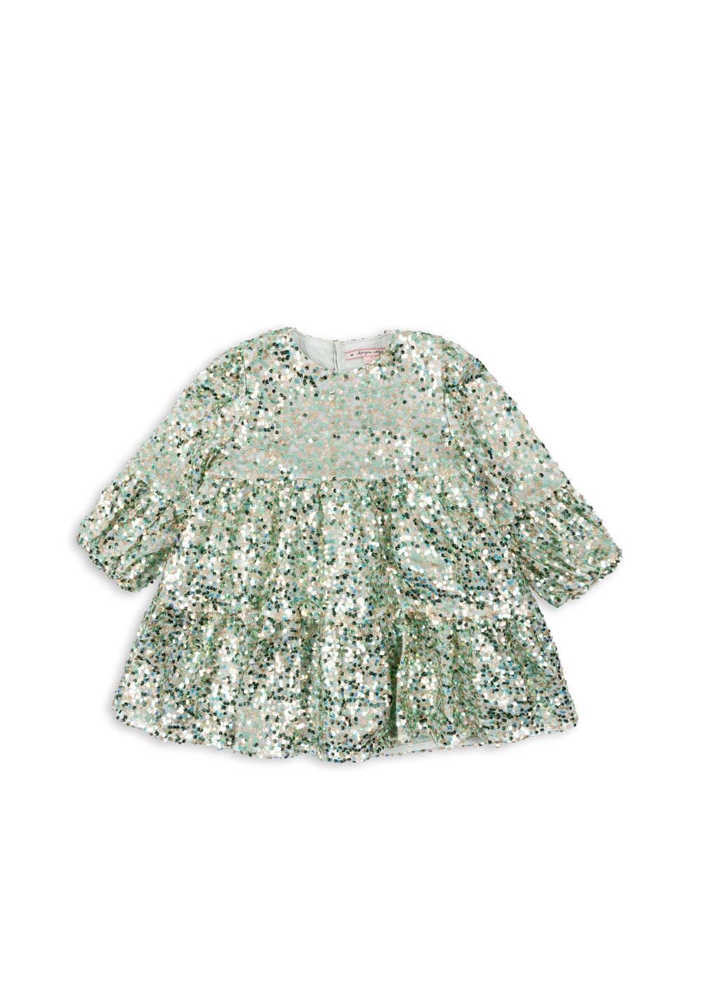 Konges Sløjd - Lila Sequins Dress - Green Kjoler 