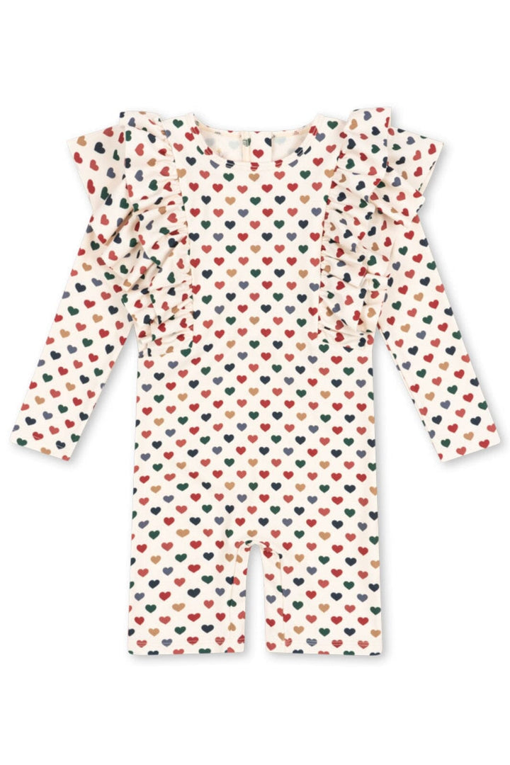 Konges Sløjd - Manuca Frill Onesie Grs Ks102511 - Coeur Coloré