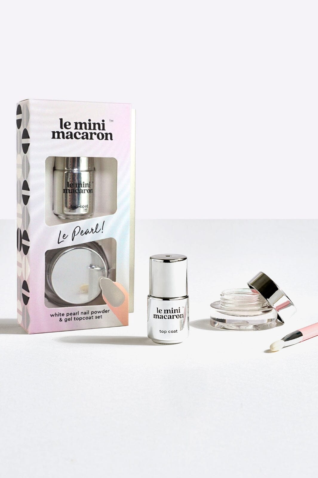 Le Mini Macaron - Chrome Powder Set - Le Pearl Neglelak 