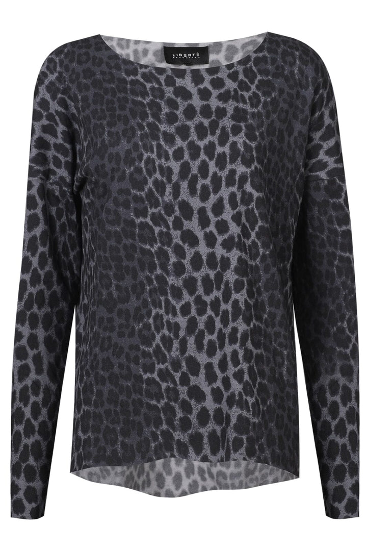 Liberte - Alma-Ls-Top (Fleece) - Dark Grey Leo Bluser 