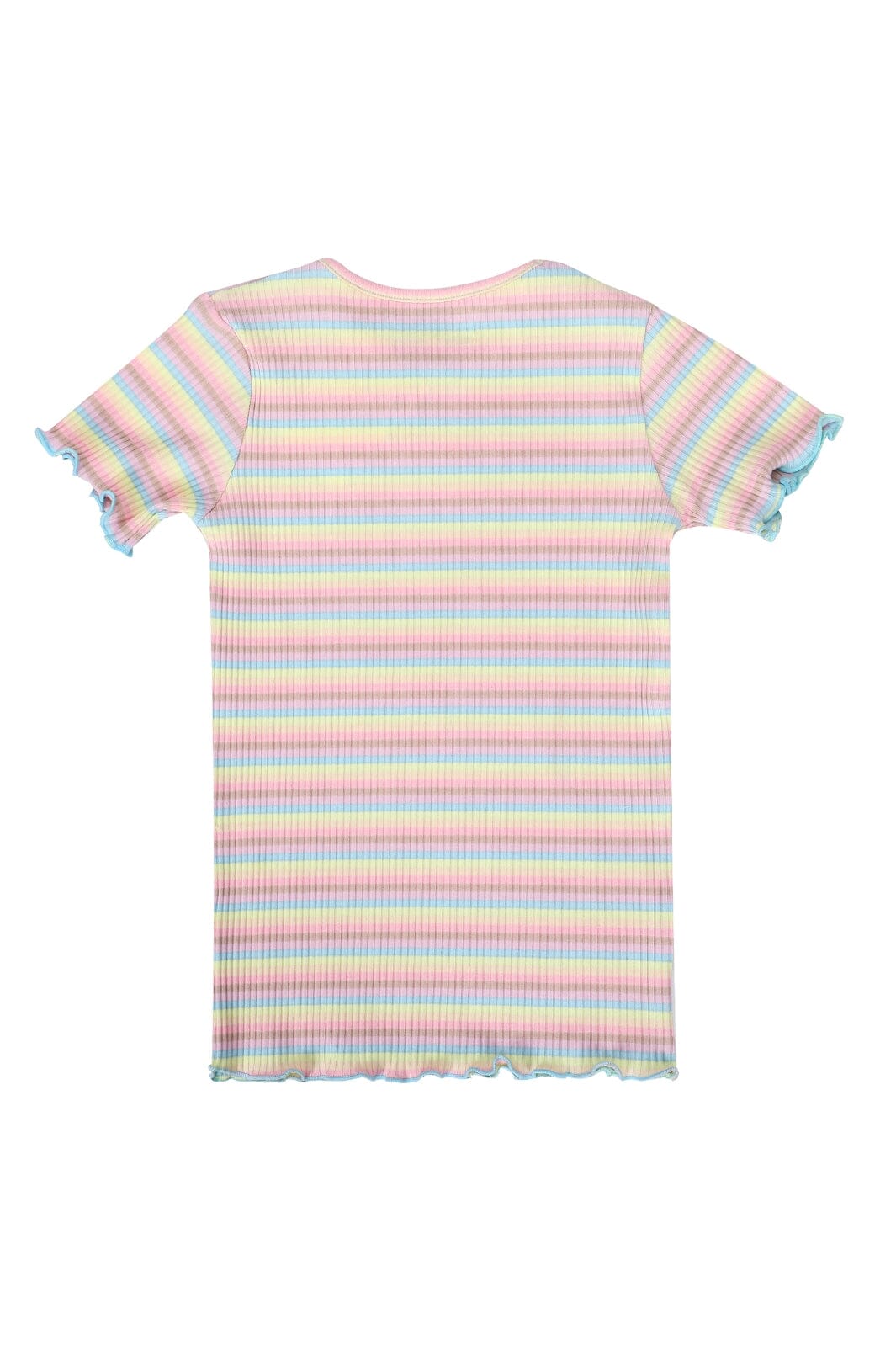 Liberte Ami - Natalia-Ss-Blouse-Kids - Dusty Multicolor Stripe Bluser 